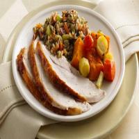 Maple-Glazed Turkey with Wild Rice Stuffing image