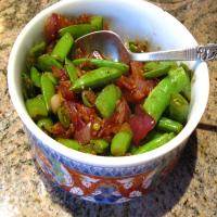 Snap Peas and Red Onions_image