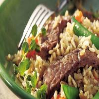 Skillet Beef, Veggies and Brown Rice image