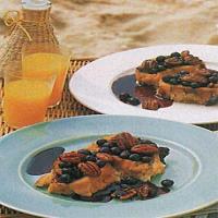 Baked Blueberry-Pecan French Toast with Blueberry Syrup_image