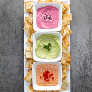 Veggie Hummus Trio Recipe by Tasty image