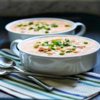 Easy Slow Cooker Cheesy Potato Soup with Ham image