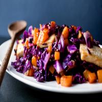 Stir-Fried Tofu, Red Cabbage and Winter Squash_image