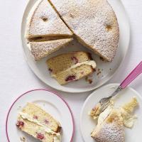 White chocolate & raspberry cake image