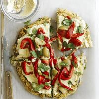 Courgette tortilla with toppings image