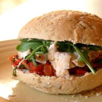 Basil Grilled Chicken Sandwiches With Red Pepper Relish image