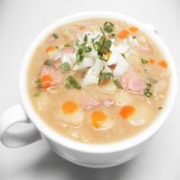 Holiday Spiral Ham and Lima Bean Soup image