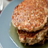 Cardamom-Scented Oatmeal Pancakes With Apricots and Almonds image