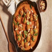 Turkey Meatballs in Apricot Sauce with Mint and Almonds image