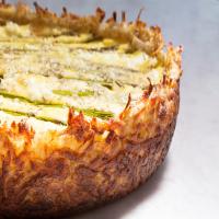 Asparagus and Two-Cheese Quiche with Hash-Brown Crust image