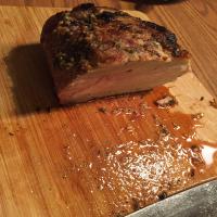 Roast Pork Loin With Garlic, Rosemary & Thyme_image