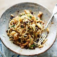 Spaghetti with fennel, anchovies, currants, pine nuts & capers image