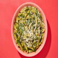 Penne with Almond Pesto and Green Beans image