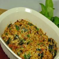 Baked Spaghetti with Fresh Tomatoes and Basil_image