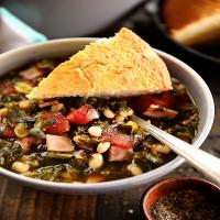 Collard Green Soup with Ham and Beans_image