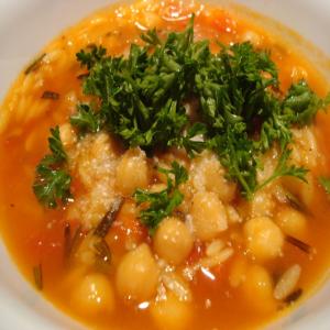 Chickpea and Orzo Soup image