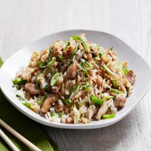 Chicken and Snow Pea Fried Rice with Peanuts image