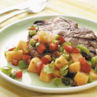 Grilled Pork Chops with Cilantro Salsa_image