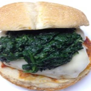 Italian-Sausage Burgers With Garlicky Spinach image