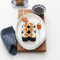 Salmon & cucumber sushi rolls image