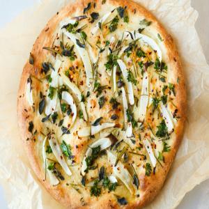 Fresh Herb and Onion Pizza image