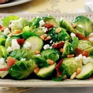 Roasted Brussels Sprouts with Blue Cheese and Bacon_image