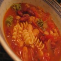 Pasta Fagioli Soup With Smoked Sausage_image