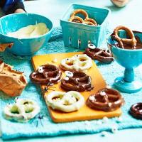 Chocolate-covered Halloween pretzels image