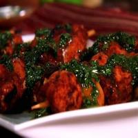 Moroccan Chicken Skewers with Herb Sauce image