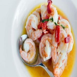 Slow Shrimp with Marinated Peppers image