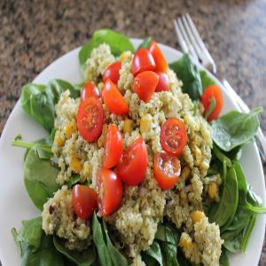 Quinoa Feta Salad With Basil Cilantro Vinaigrette_image