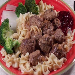Swedish Meatballs With Gravy and Lingonberry Preserves image