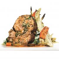 Braised Veal Shoulder with Gremolata and Tomato-Olive Salad_image