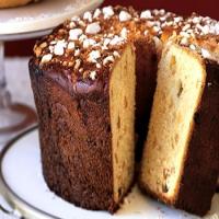 Saffron Panettone with Crushed Sugar Topping image