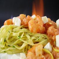 Tagliatelle With a Simple Sweet Tomato Sauce and Shrimps image