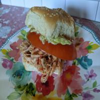 Shredded Chicken Sandwiches with Pesto Mayonnaise image