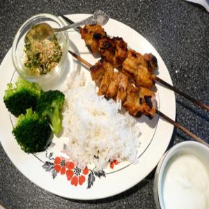 Curried Chicken Skewers With Toasted Coconut Gremolata_image