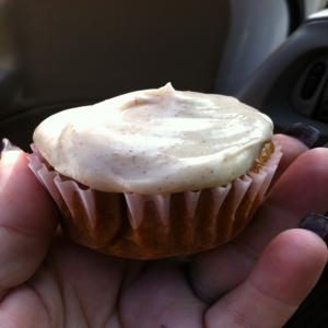 Pumpkin Cupcakes With Cinnamon Cream Cheese Frosting image