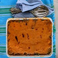 Dutch Oven Plant-Based Cottage Pie with Sweet Potatoes_image