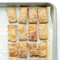 Cheesy Chickpea and Sesame Crackers image