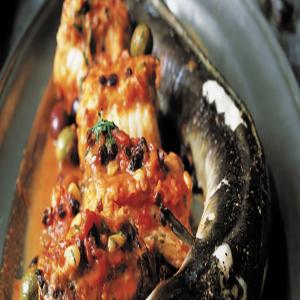 Eel With Olives, Chiles, and Capers (Anguilla Livernese) image
