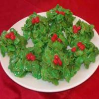 Christmas Holly Cookies (no bake) image