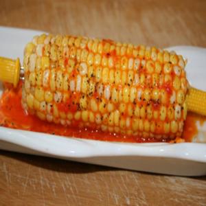 Grilled Corn With Red Pepper Butter_image