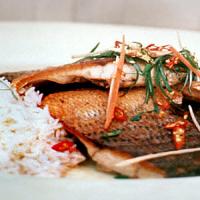 Striped Bass with Ginger-Lime Sauce_image