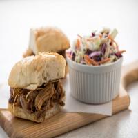 Korean BBQ Pulled Pork Sandwich with Cilantro-Lime Slaw ready in 15 minutes_image