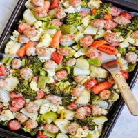 Sheet Pan Dinner with Sausage and Roasted Vegetables image