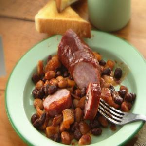 Slow Cooker Barbecued Beans and Polish Sausage_image