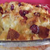 Apple Bread Pudding With Cranberries image