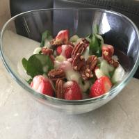 Strawberry Spinach Salad with Candied Pecans image