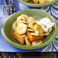 Grilled Pound Cake with Warm Amaretto Bananas image